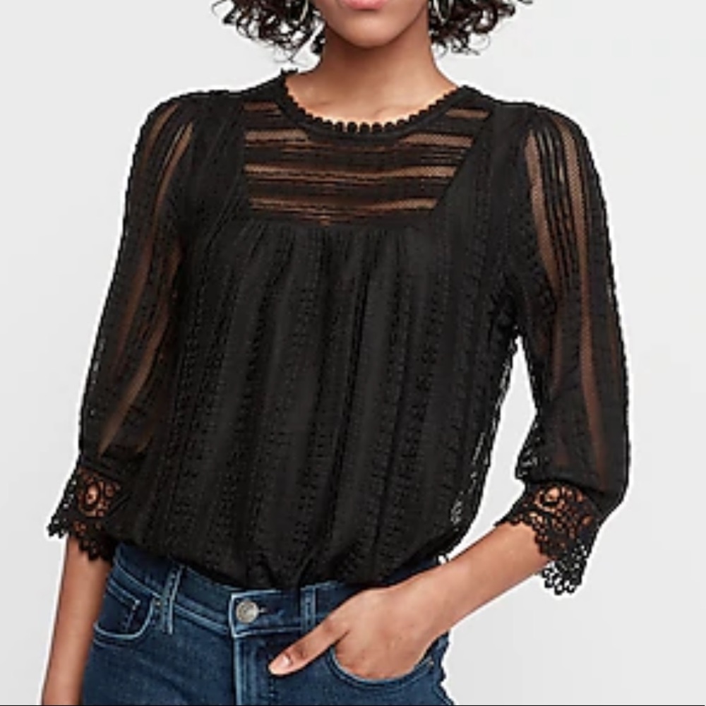 Express Lace Bib Thong Bodysuit